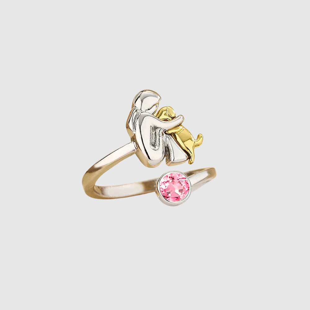 Valérie – Prsten s ikonickým motivem dívky a psa