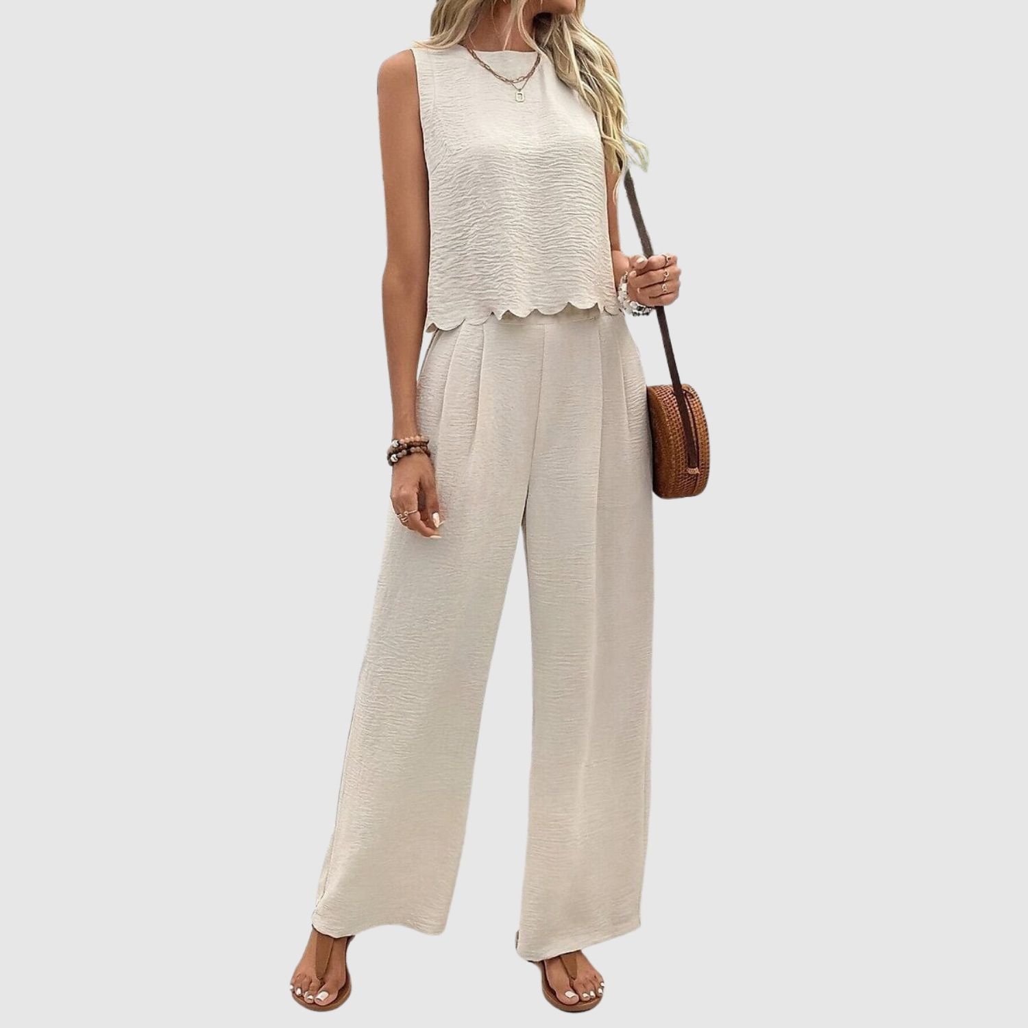 Natálie – Elegantní souprava s volnými kalhotami