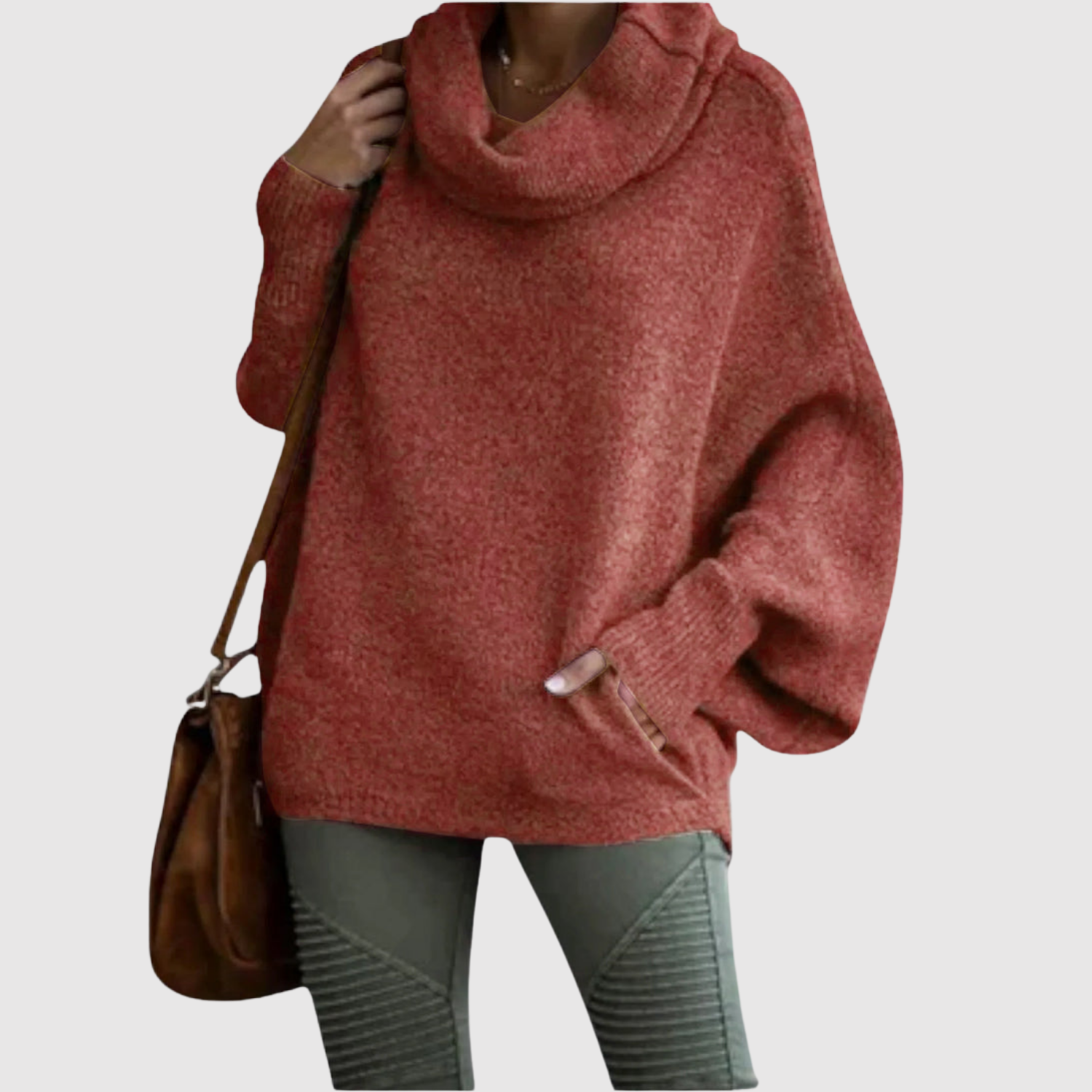 Nora – Hygge pletenina s volným límcem