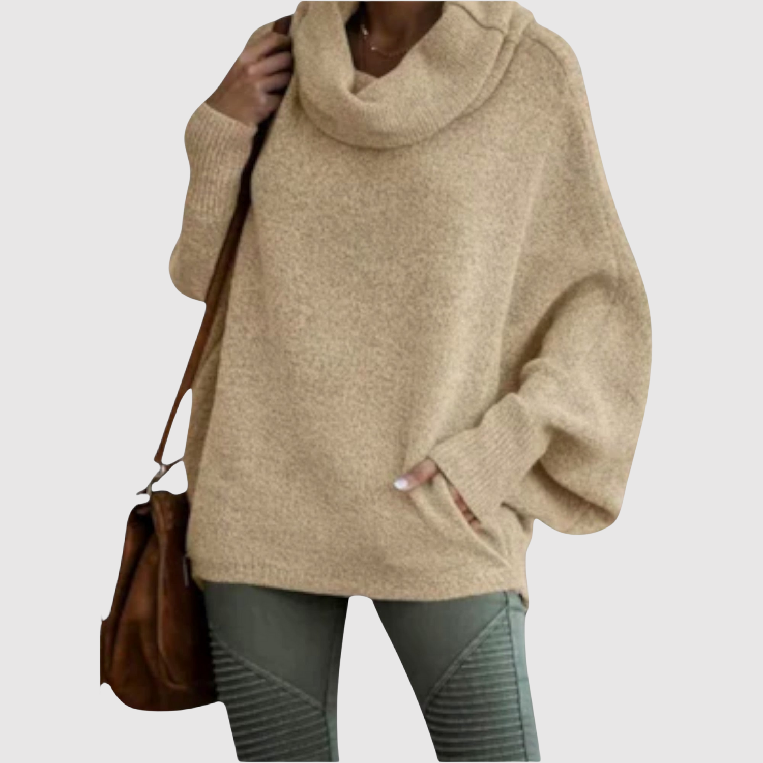 Nora – Hygge pletenina s volným límcem