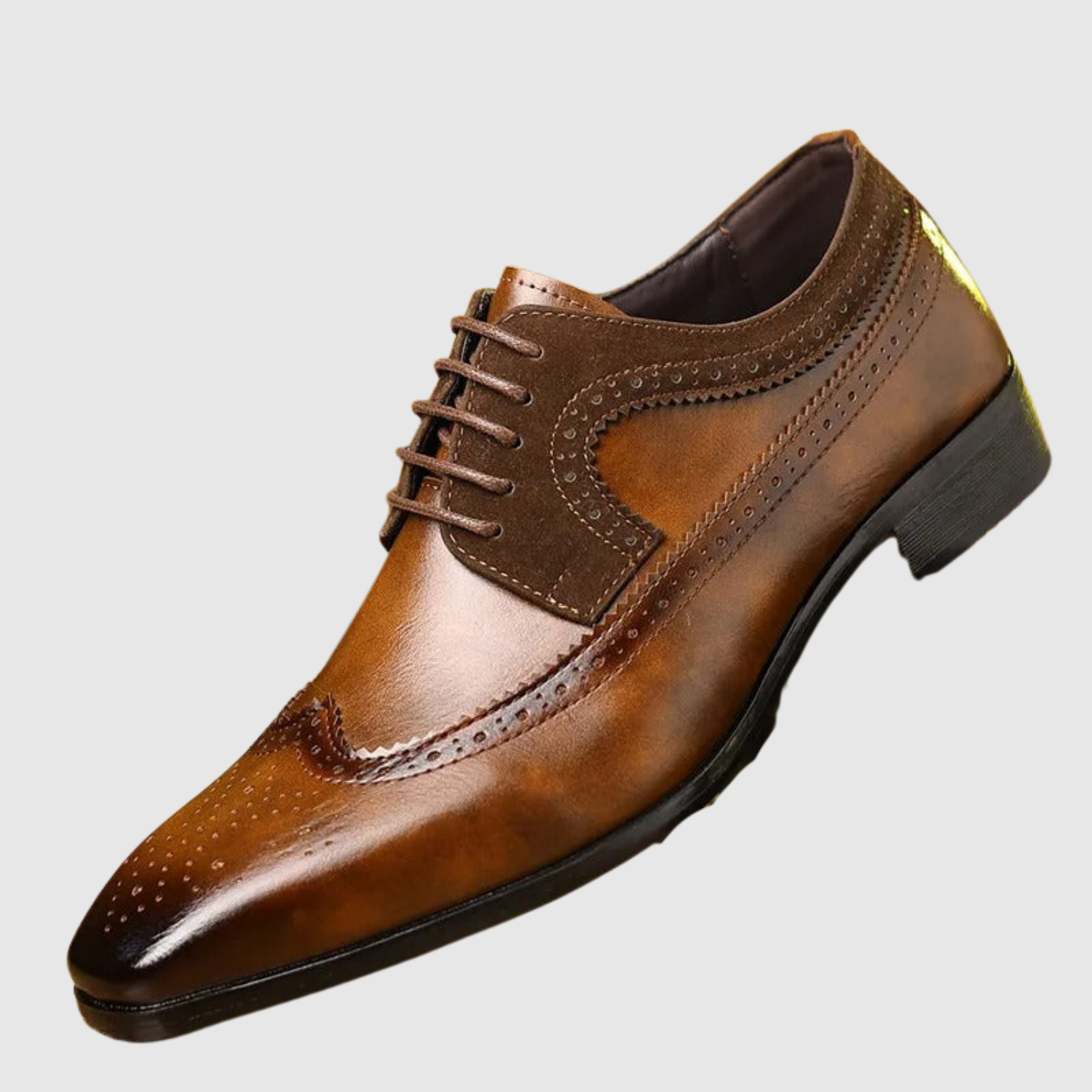 Viktor – Klasické pánské kožené boty s vyšívanými detaily