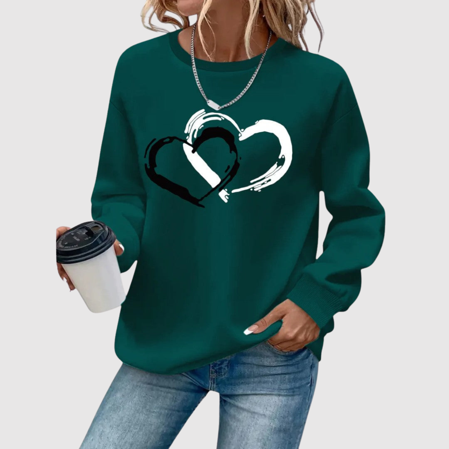 Nina – Mikina s potiskem srdcí