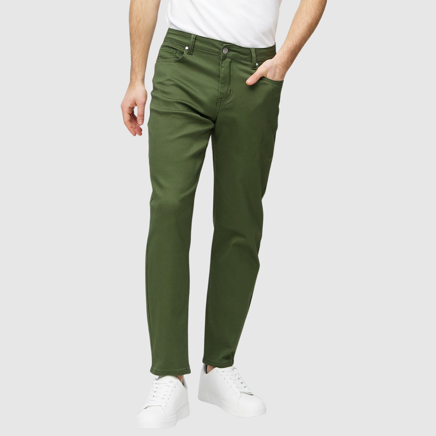 Bruno – Džíny s normálním střihem v zelené