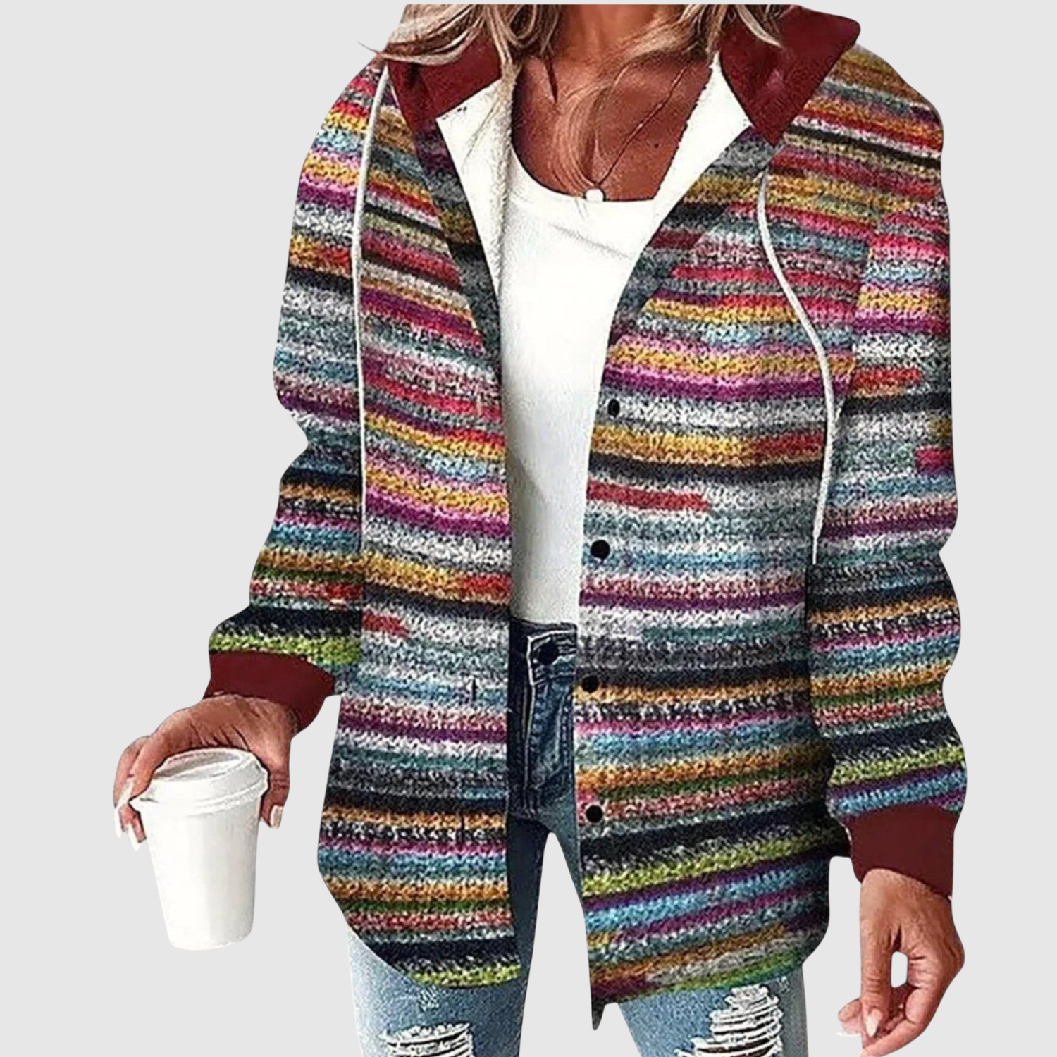 Nina - Moderní dámská košile s kapucí