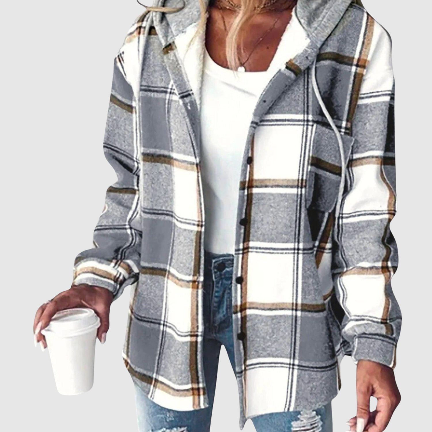 Nina - Moderní dámská košile s kapucí