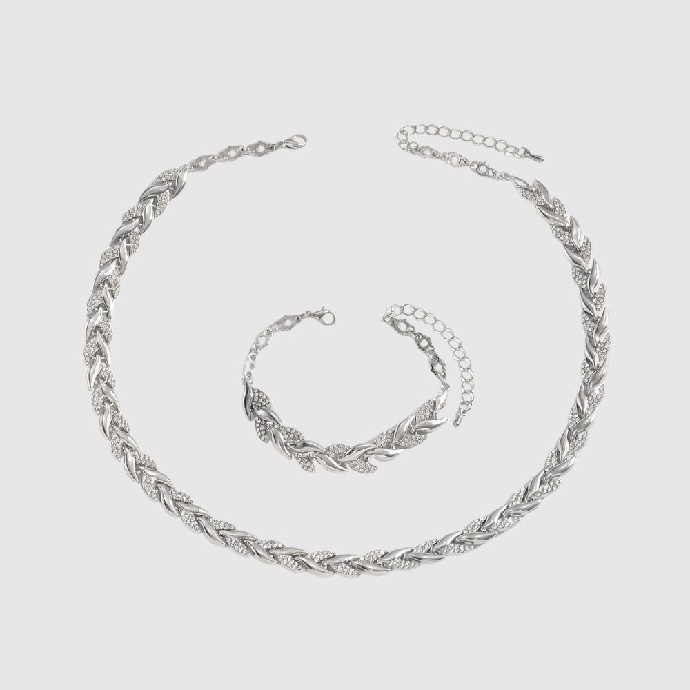 Amélie – Sada náhrdelníku a náramku s motivem listů