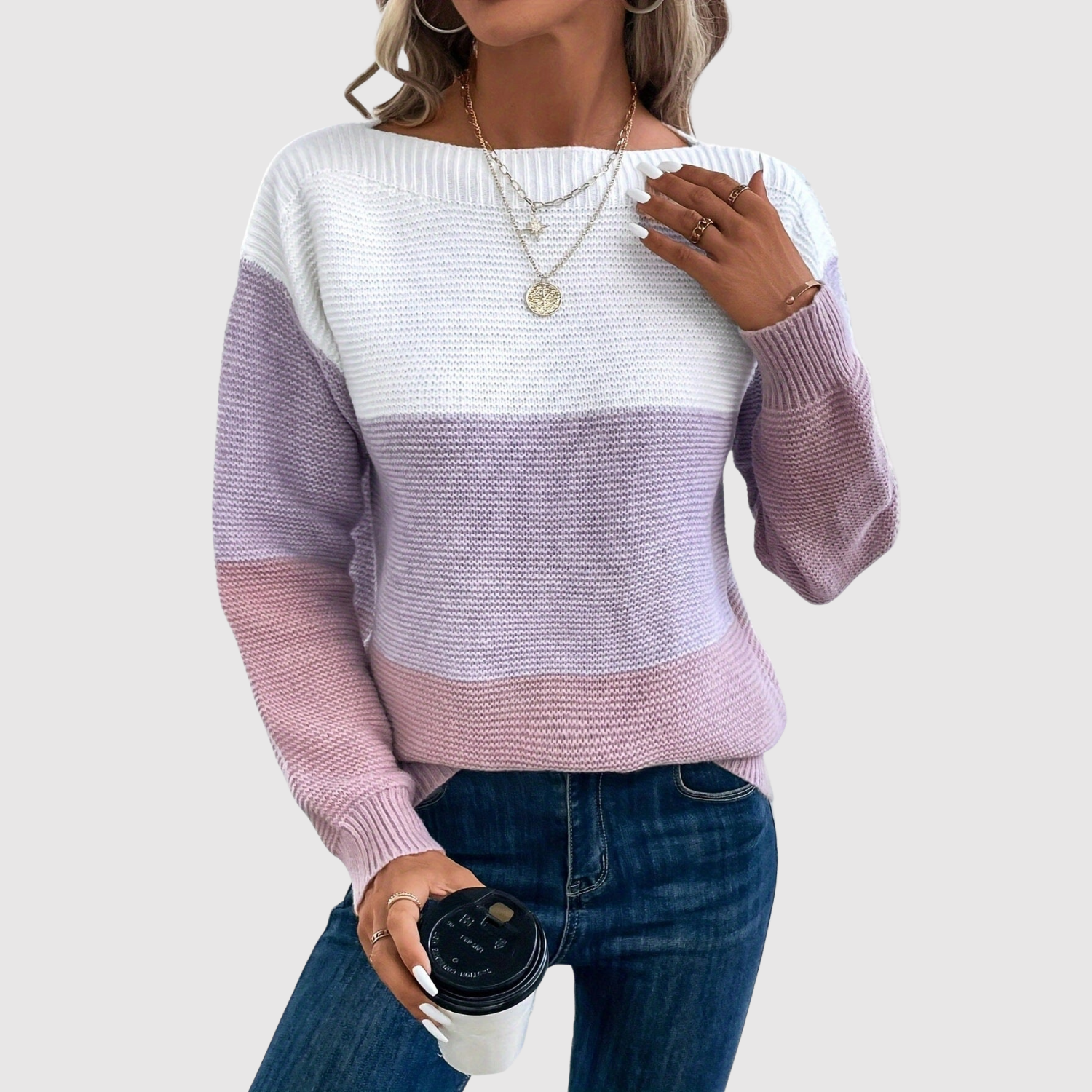 Nora – Svetr s barevnými bloky