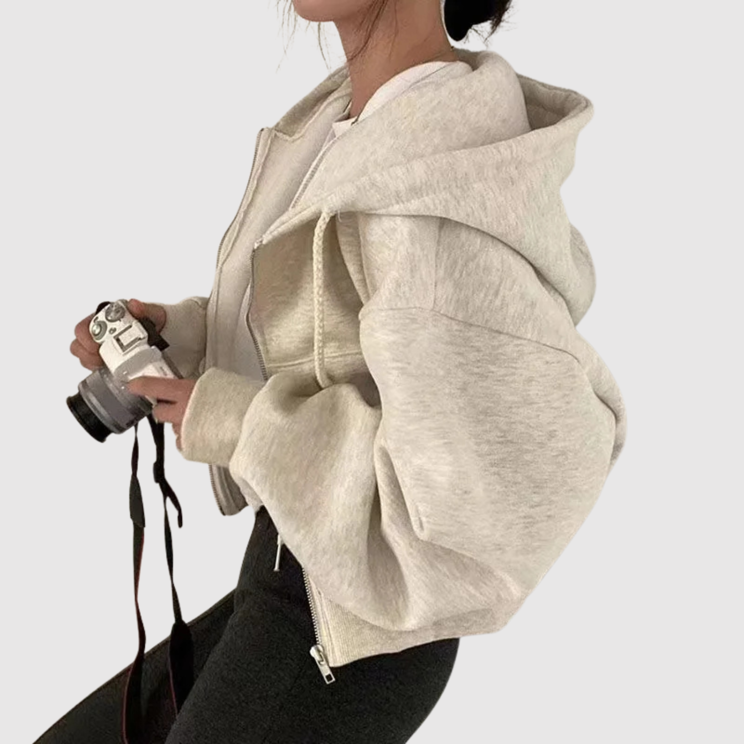 Nina – Krátká mikina s volným střihem