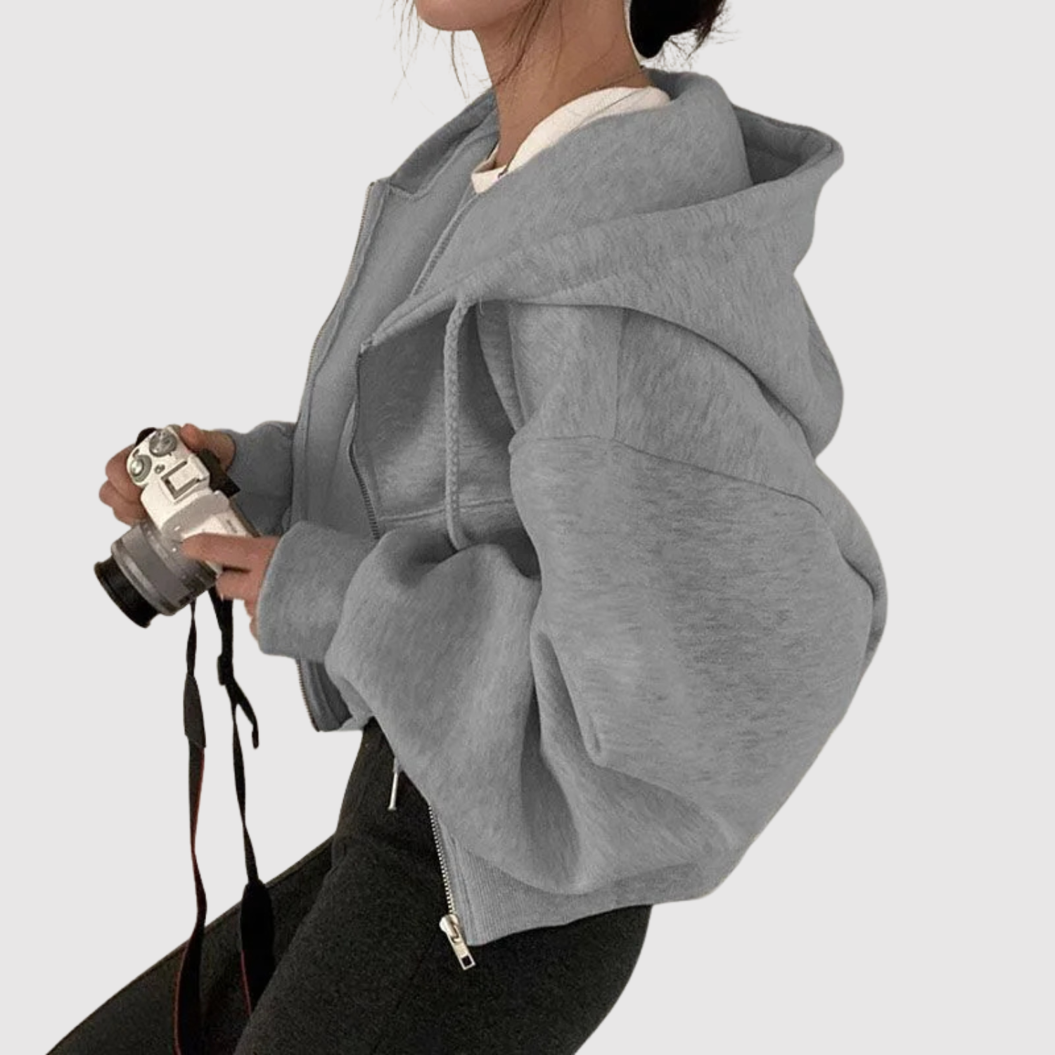 Nina – Krátká mikina s volným střihem