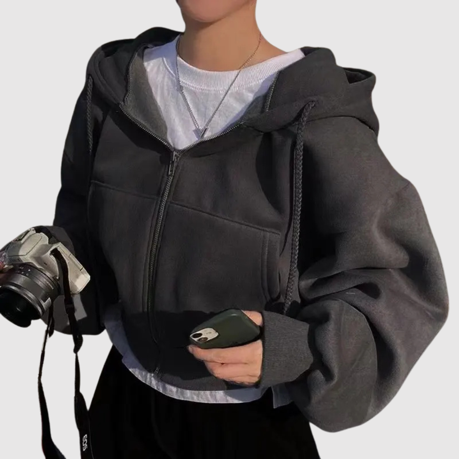 Nina – Krátká mikina s volným střihem