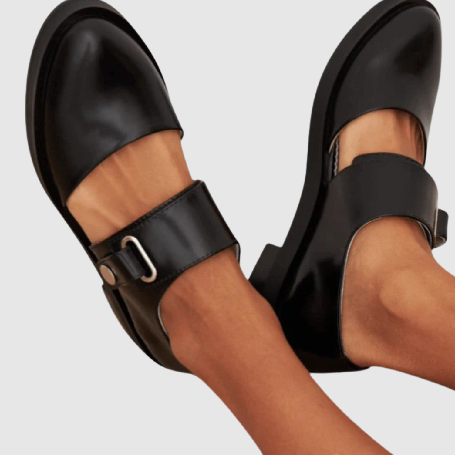 Greta – Kožené boty s dvojitým páskem