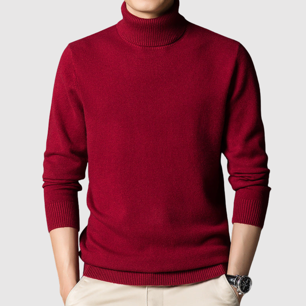 Daniel - Elegantní pánský svetr s vysokým límcem