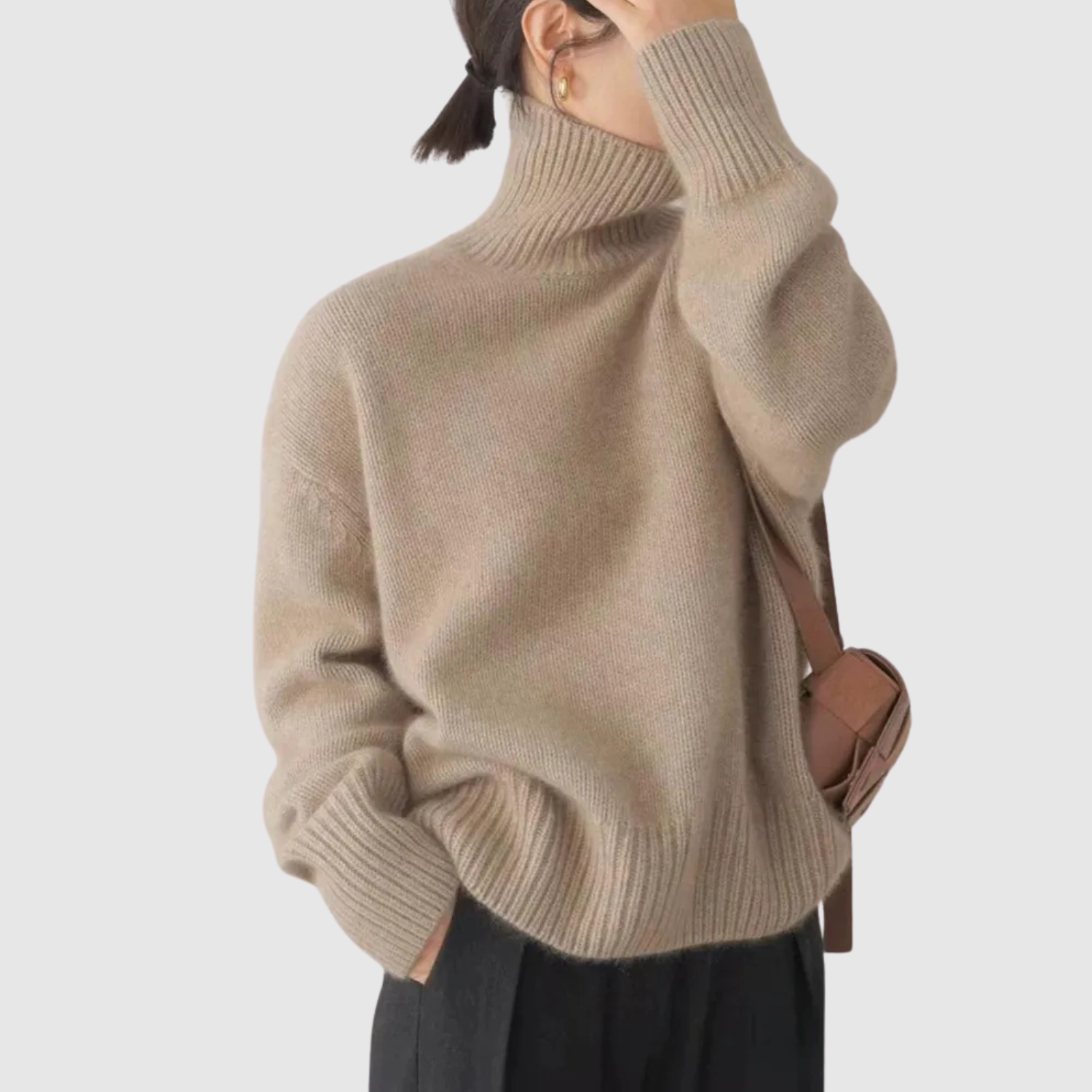 Nora - Měkký svetr s vysokým límcem