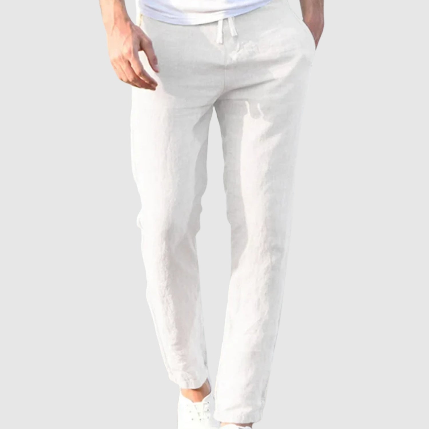 Leo - Lehká a stylová lněná pánská kalhoty