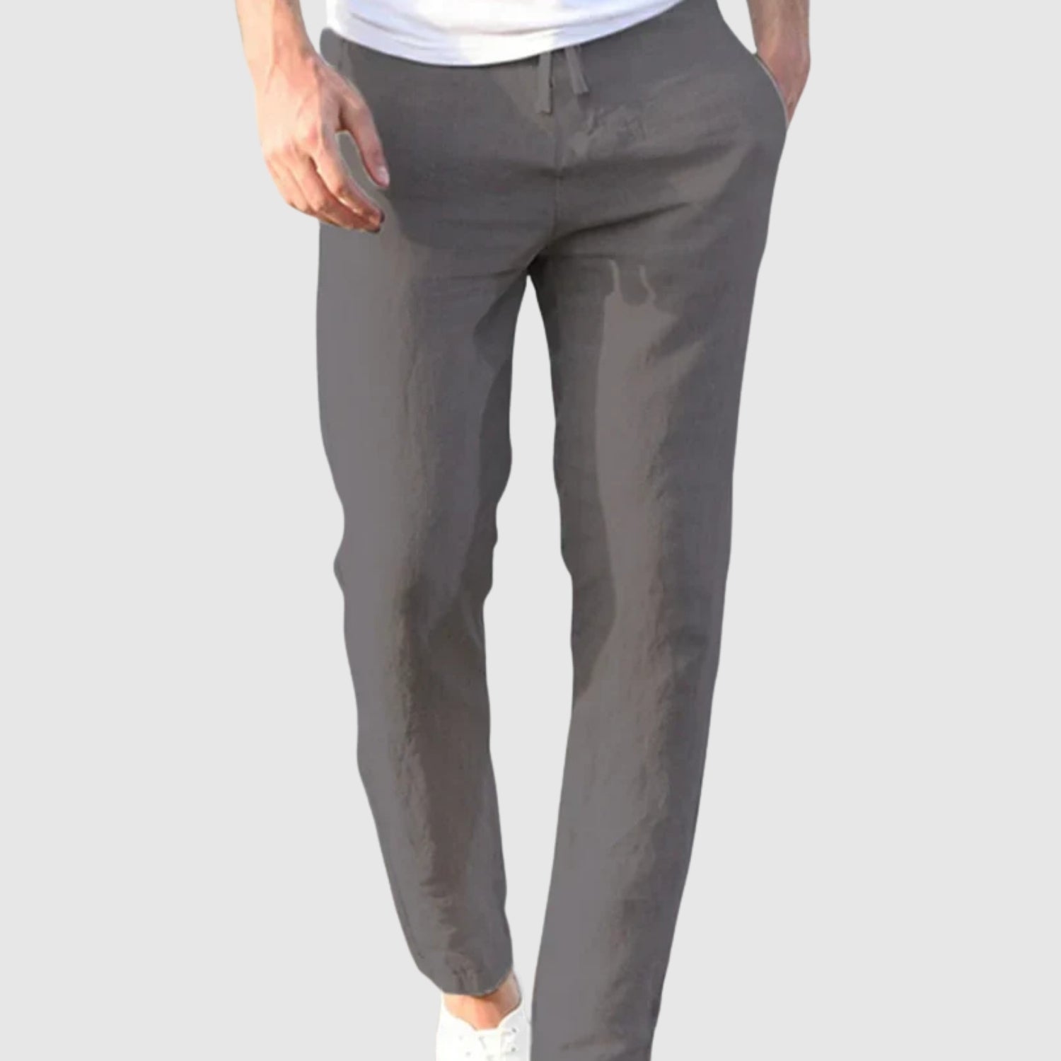 Leo - Lehká a stylová lněná pánská kalhoty