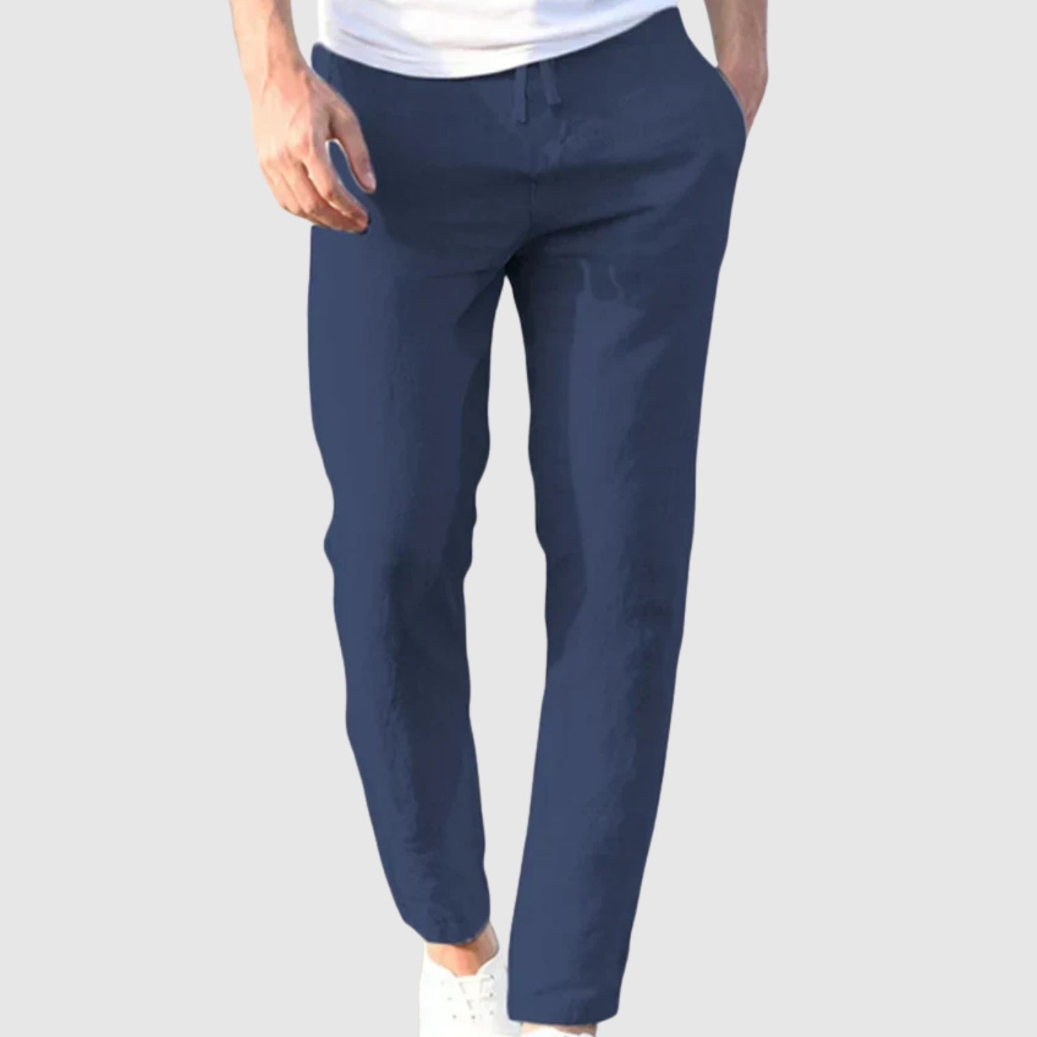 Leo - Lehká a stylová lněná pánská kalhoty