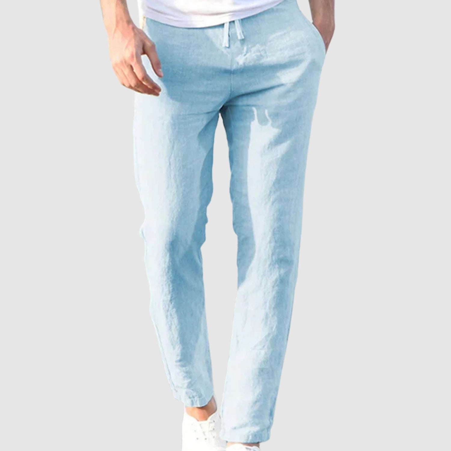 Leo - Lehká a stylová lněná pánská kalhoty