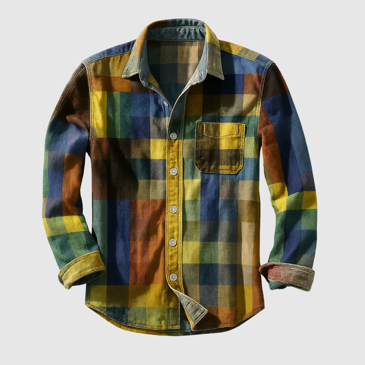 Adrian - Vintage Košile s Duhovým Vzorem