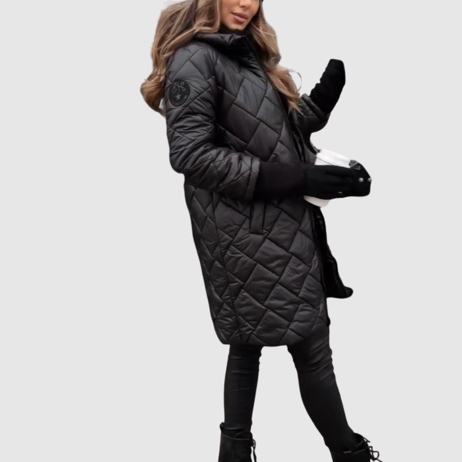 Jelena - Zimní elegantní péřový kabát