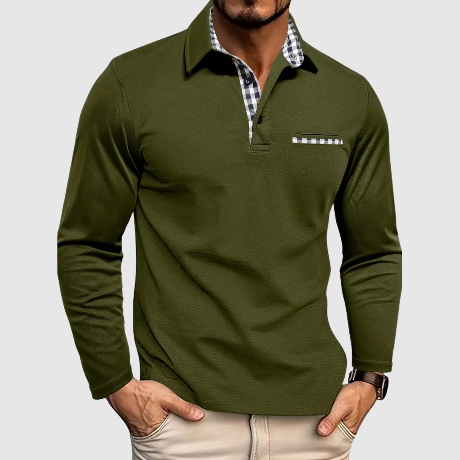 Adrian – Sportovně elegantní košile s límcem a zipem