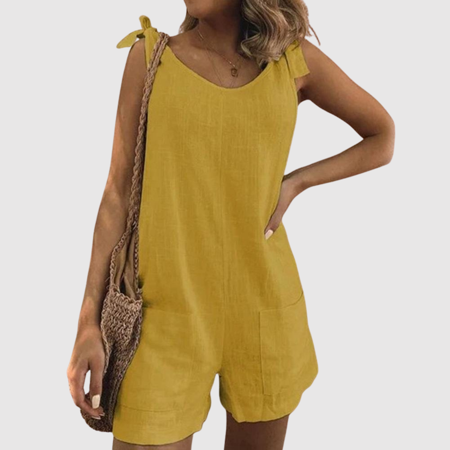 Natálie – Letní overal s vázáním