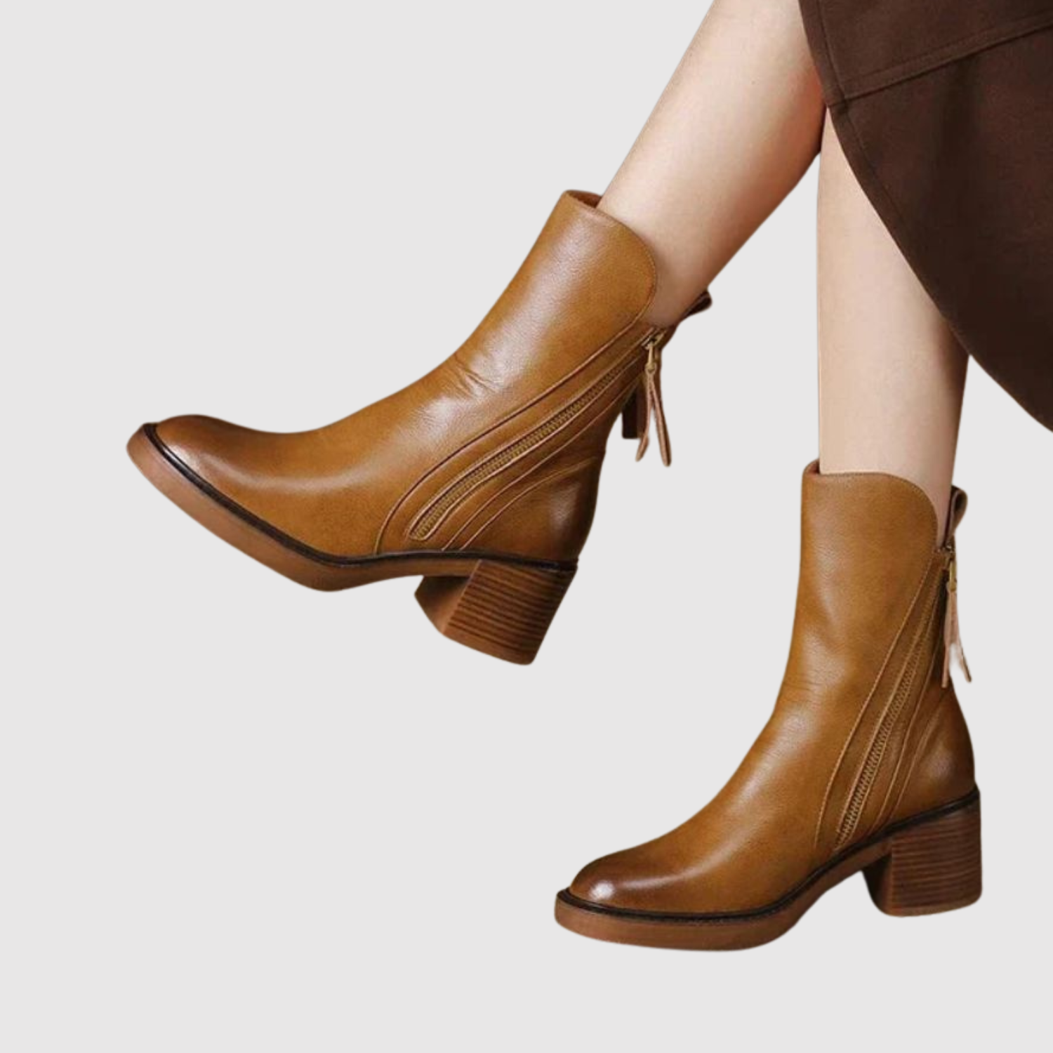 Teodora – Kožené boty s klasickou siluetou