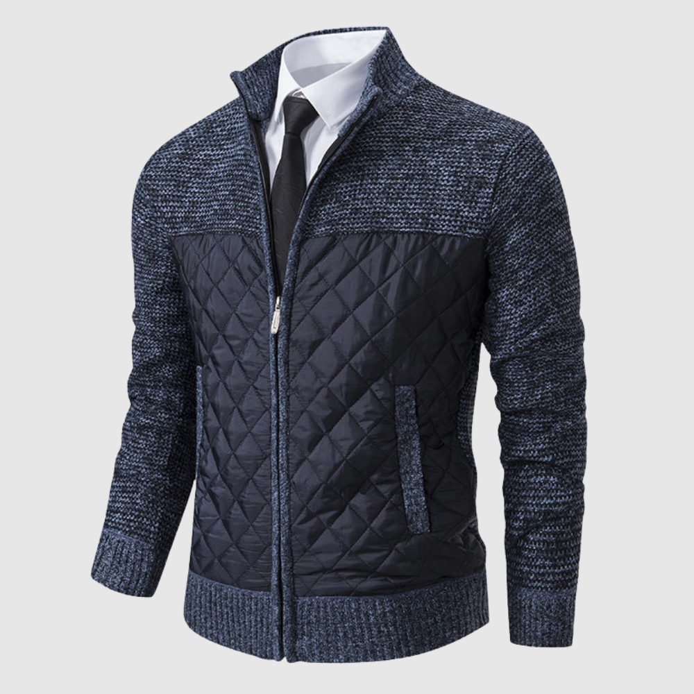 Šimon - Elegantní a teplá pánská bunda z Jacquard-Twillu