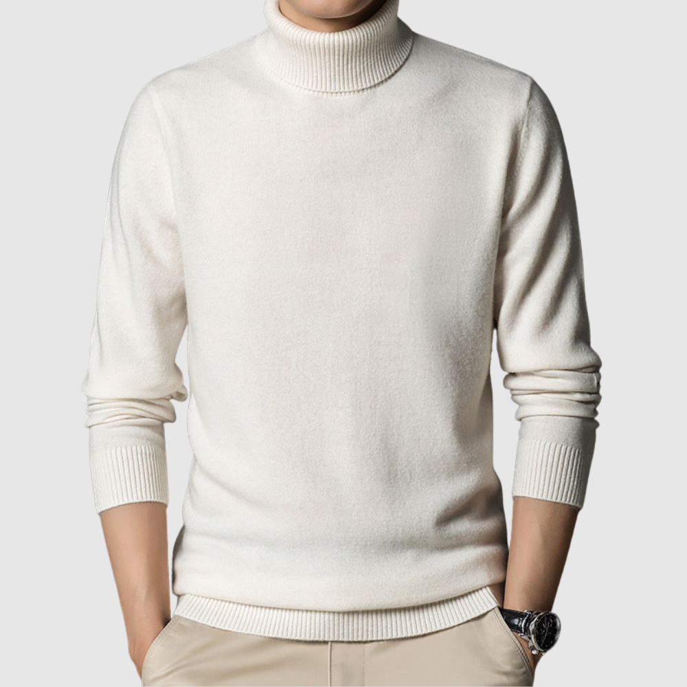 Daniel - Elegantní pánský svetr s vysokým límcem