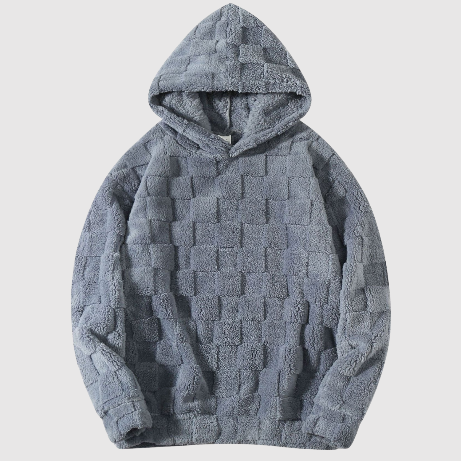 Nina – Měkká mikina v šedém kostkovaném vzoru