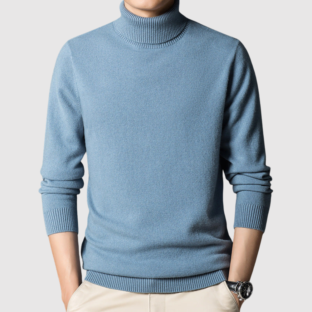 Daniel - Elegantní pánský svetr s vysokým límcem