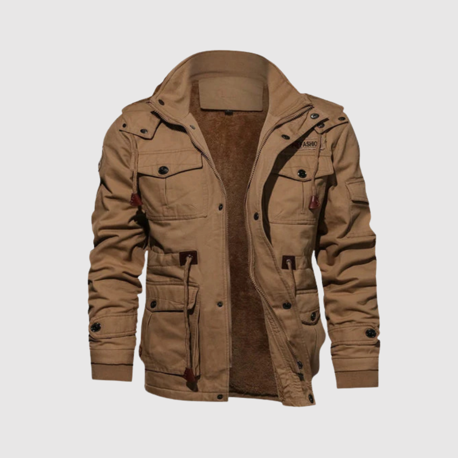 Marek – Zimní bunda s vlněnou podšívkou a koženými detaily