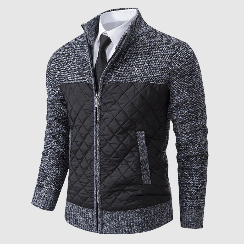 Šimon - Elegantní a teplá pánská bunda z Jacquard-Twillu