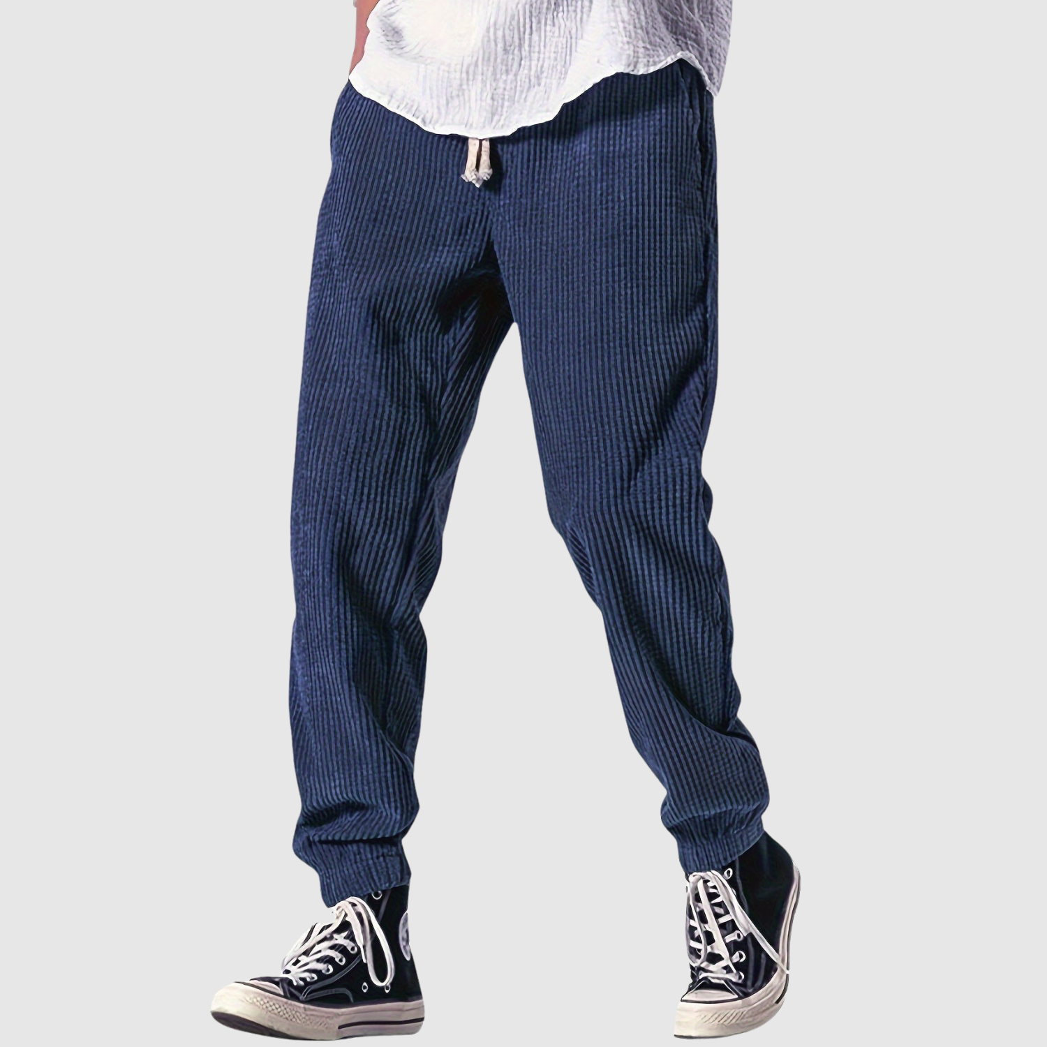 Leo – Casual kalhoty s páskem v pase