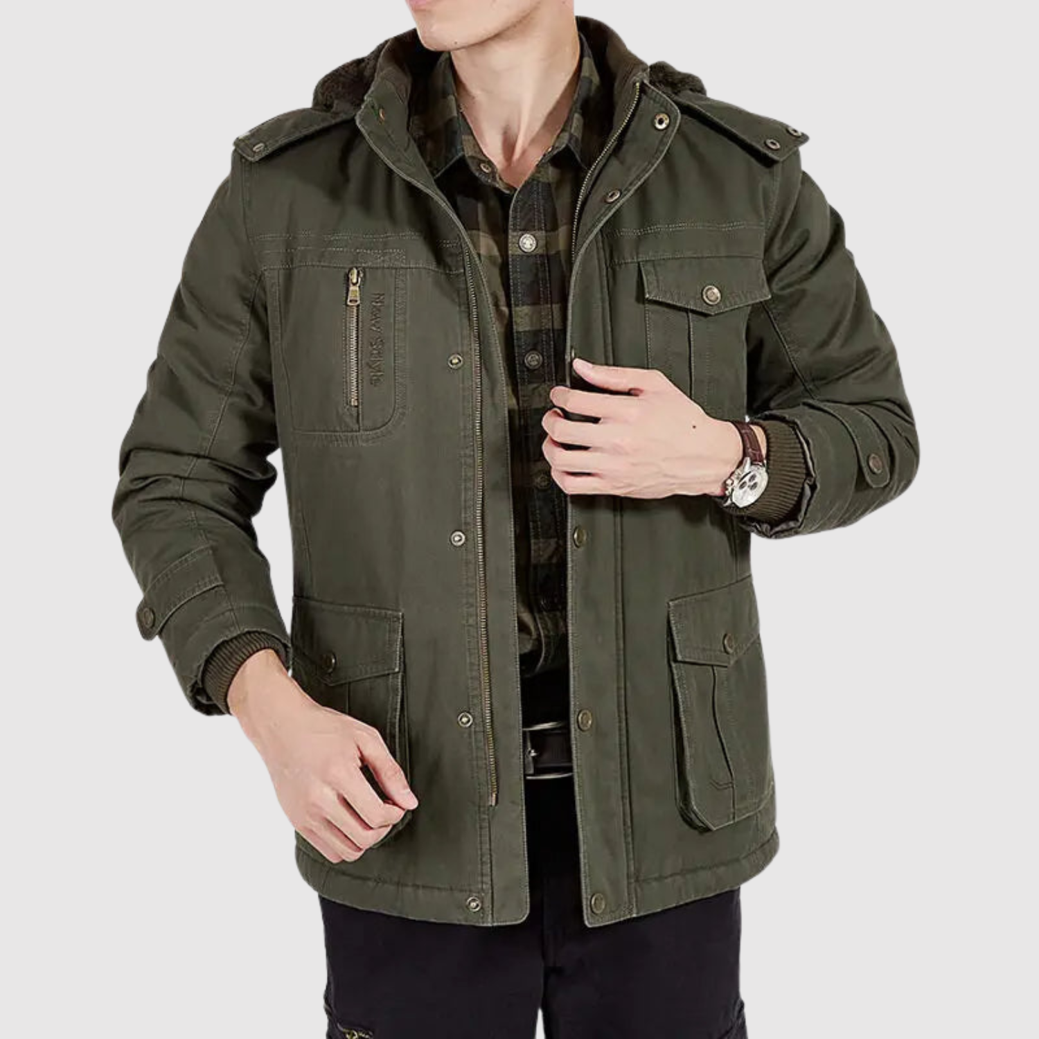 Šimon – Pánská bunda s mnoha kapsami a klasickým designem