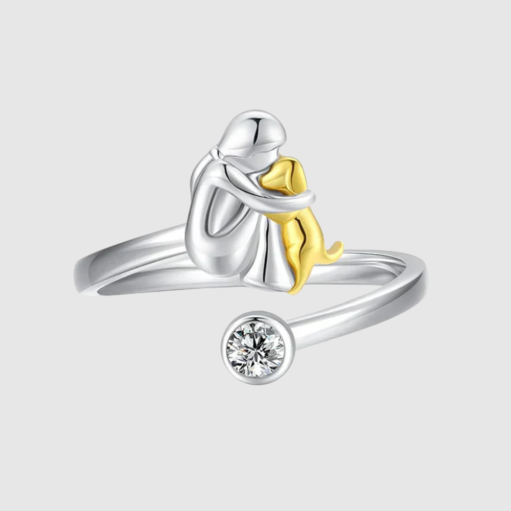 Valérie – Prsten s ikonickým motivem dívky a psa