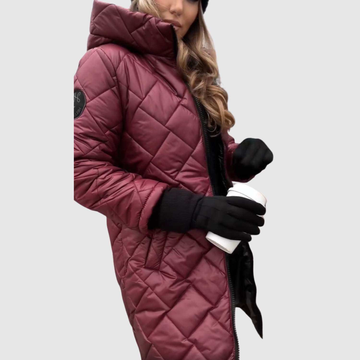 Jelena - Zimní elegantní péřový kabát