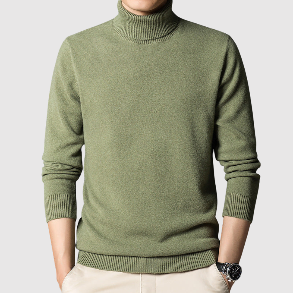 Daniel - Elegantní pánský svetr s vysokým límcem