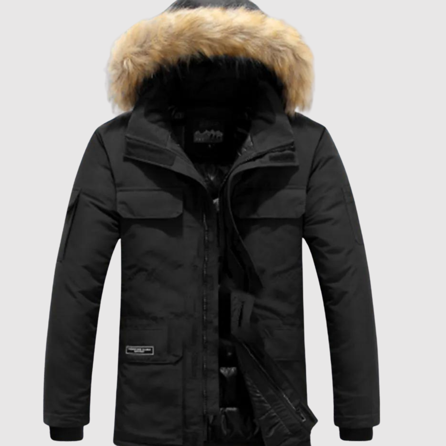 Marek – Zimní parka s koženým límcem a termoforem