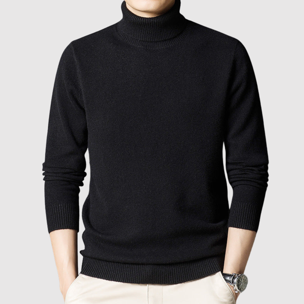 Daniel - Elegantní pánský svetr s vysokým límcem