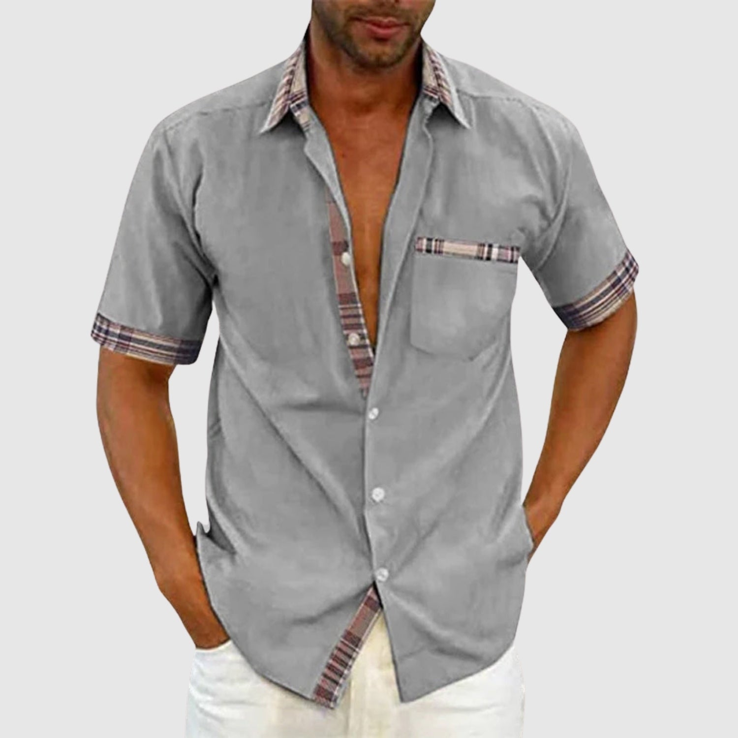 Adrian – Krátký rukáv casual košile