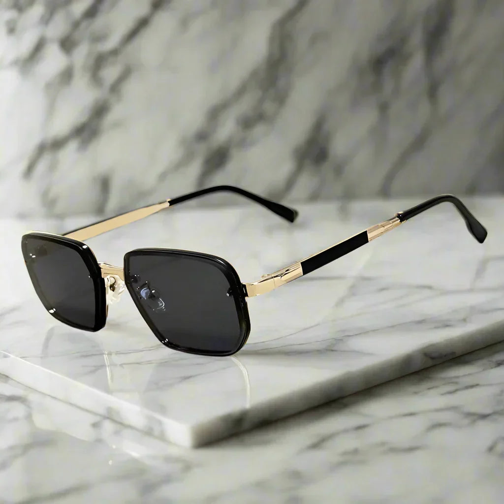 Alex – Sluneční brýle s čtvercovým kovovým rámem