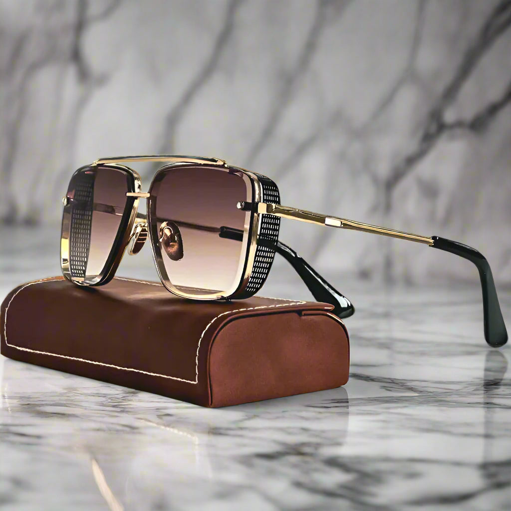 Alex – Letní sluneční brýle z kovu a acetátu