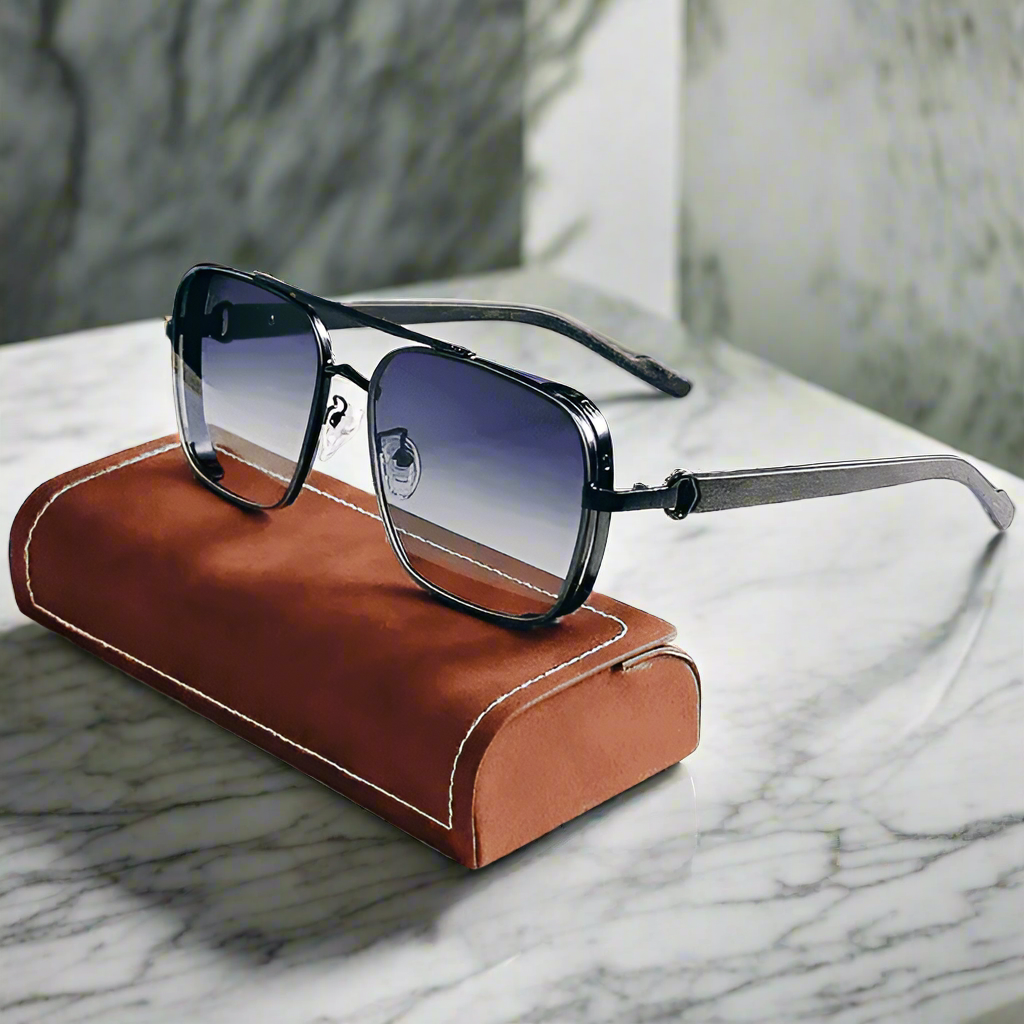 Alex – Sluneční brýle s obdélníkovým rámem a gradientními skly