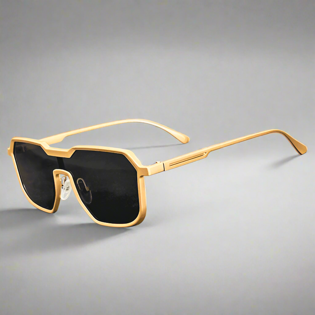 Alex – Obdélníkové sluneční brýle s kovovým rámem