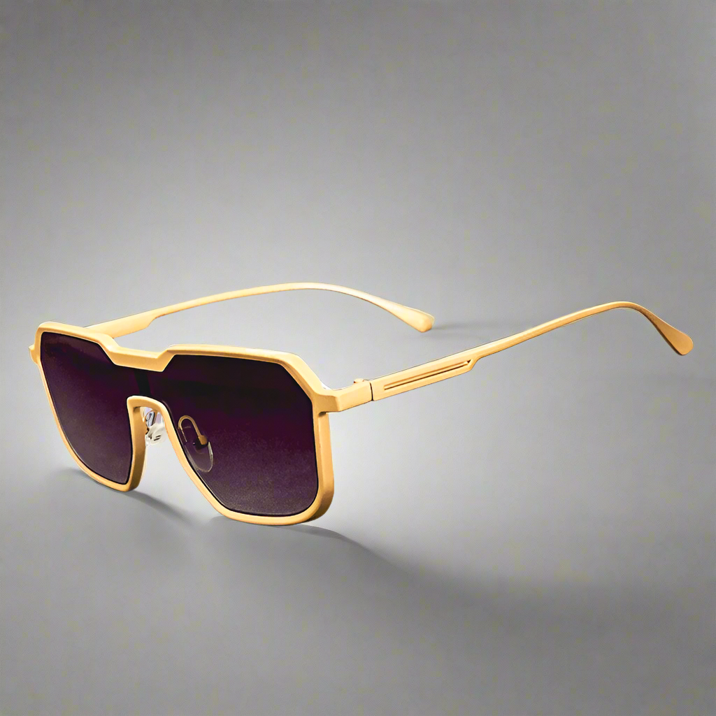 Alex – Obdélníkové sluneční brýle s kovovým rámem