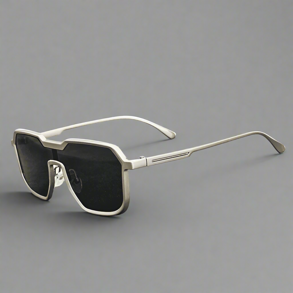 Alex – Obdélníkové sluneční brýle s kovovým rámem