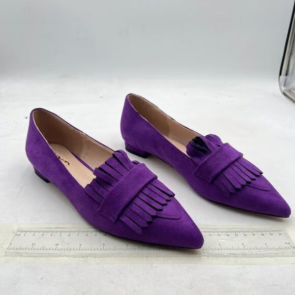 Lara – Luxusní loafers v fialovém semiši